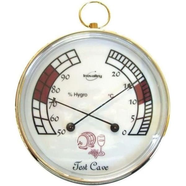 Källar termometer hygrometer D: 96mm - vit