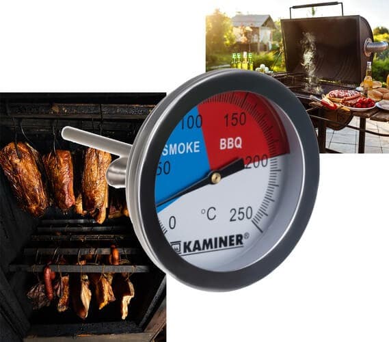 Analog grill- og røgtermometer Stegetermometer