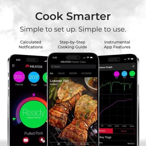 Kötttermometer - MEATER - Block - Trådlös - Bluetooth och Wi-Fi - 4 Sondar