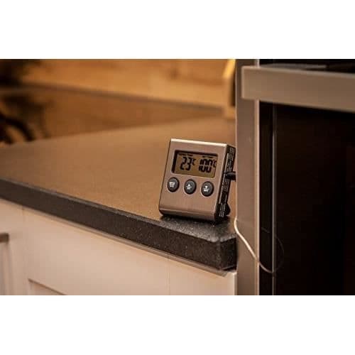 Digital termometer med sond för bakning - Tål upp till 250°C - Temperaturlarm och timerfunktion