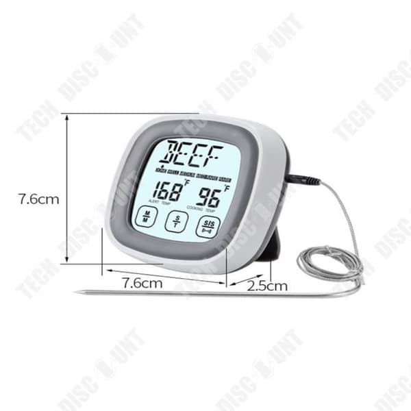 TD® Multifunktionell pekskärm Trådlös mattermometer Hem Utomhus BBQ Termometer Kökstimer