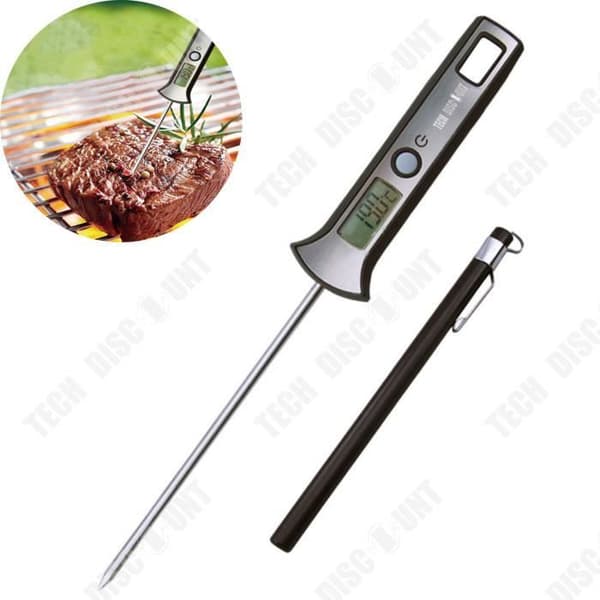 TD® Quick Read Elektronisk Digital Display Termometer Sond Bakad Rostfritt stål Metall Matt yta