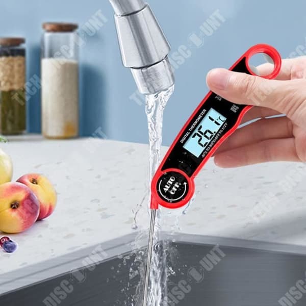 TD® Kök Hushålls Kött BBQ Sond Vattentät Elektronisk Mat Vatten Termometer Partihandel Vikbar Mat Termometer