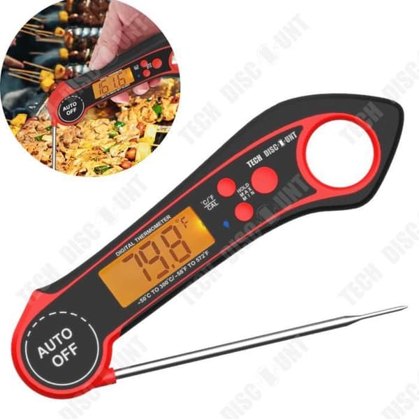 TD® hopfällbar vattentät elektronisk BBQ-termometer Digital display Kök BBQ Elektronisk mattermometer