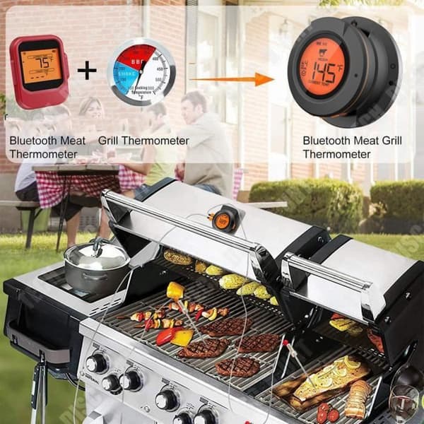 TD® BBQ Trådlös Bluetooth Multifunktion BBQ Ugn Termometer Kök Mat Temperaturmätning BBQ Termometer