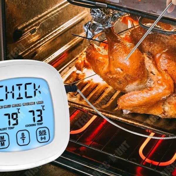 TD® Köksmattermometer Sond Pekskärm Digital Oljemattermometer Ugn BBQ Grilltermometer