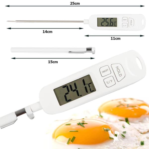 Stegetermometer | Madlavningstermometer med LCD-display