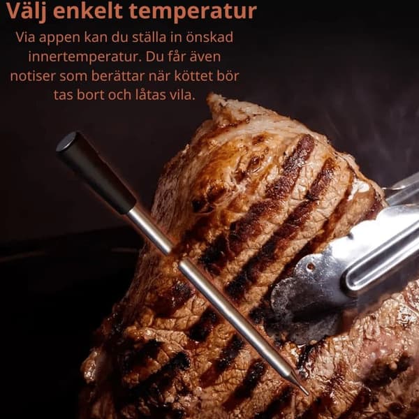 Trådlös Stektermometer / Grilltermometer med App + Bluetooth