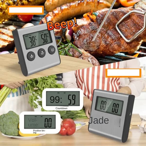 RÖKTERMOMETER Stekning GRILL SOND TIMER
