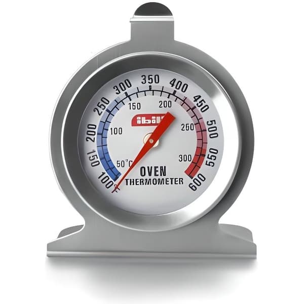 Ibili 743400 Ugnstermometer, Rostfritt Stål, Silver, 7 x 6 cm