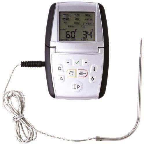Termometer för matlagning - MASTRAD - m°classic+ - Inbyggd timer - Induktionskompatibel - Rostfritt stål