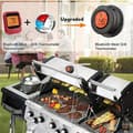 Miniatyrbild 3 av 8: 0-380°C smart Bluetooth matlagningstermometer med 4 sonder, grilltermometer med app-kontroll, avtagbar design
