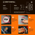 Miniatyrbild 8 av 8: 0-380°C smart Bluetooth matlagningstermometer med 2 sonder, grilltermometer med app-kontroll, avtagbar design