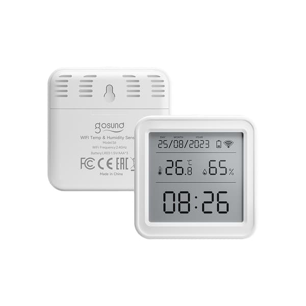 Smart termometer og fuktighetsmåler med Zigbee- og Tuya-kompatibilitet