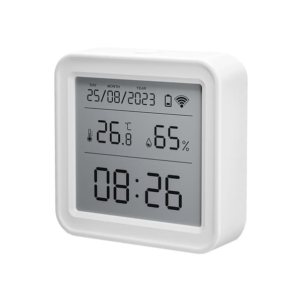 Smart termometer og fuktighetsmåler med Zigbee- og Tuya-kompatibilitet