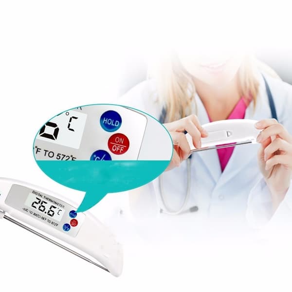 Grilltermomter - Digital Termometer i Vikbar Design