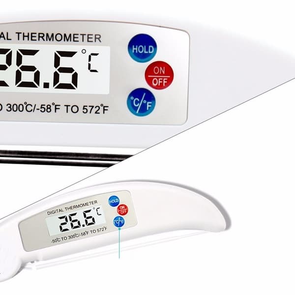 Grilltermomter - Digital Termometer i Vikbar Design