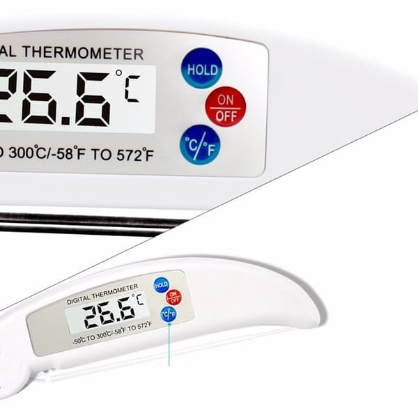 Grilltermomter - Digital Termometer i Vikbar Design