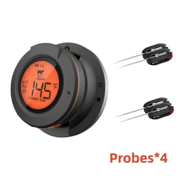 Bluetooth Ovntermometer, Trådløs Rækkevidde 50m, Vandtæt IP54,Ovntermometer 4