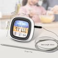 Miniatyrbild 2 av 7: OBOSOE  Digital kökstermometer med pekskärm – kött- & BBQ-temperaturmätare med sond och blå LCD
