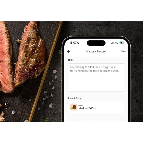 Kötttermometer med 2 prober och appkontroll