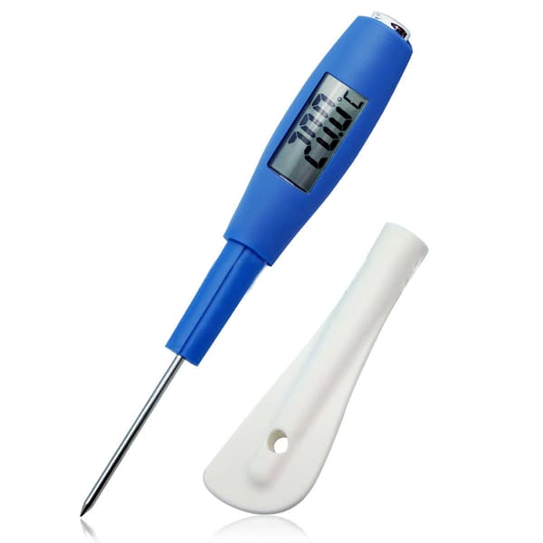 INF Digital Slikkepott Mat Termometer - Blått og Hvitt Design