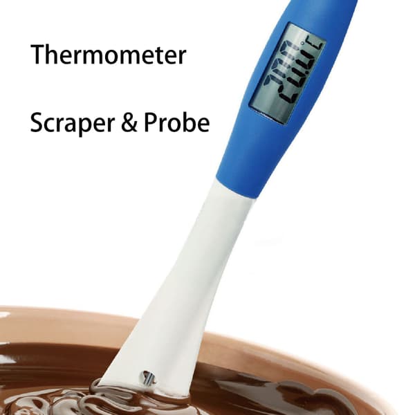 INF Digital Slikkepott Mat Termometer - Blått og Hvitt Design