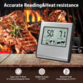 Miniatyrbild 3 av 6: OBOSOE Digital Ugnstermometer / Stektermometer med Timer och Ljudsignal – LCD Kötttermometer för Grill, Ugn och Rökning