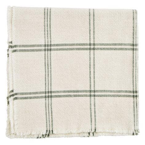 Duk m. Fransar Vit/Grön