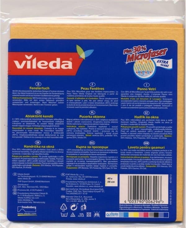 Ikkunalina Vileda 162401 Mikrokuituliina Oranssi 1 kpl