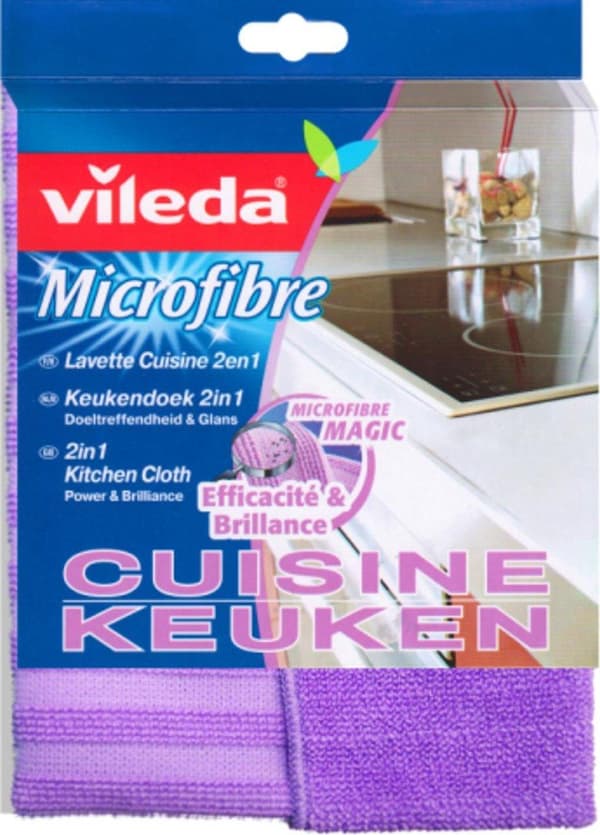 Køkkenvaskeklud Vileda 2-i-1 Kuchen mikrofiber (lilla)
