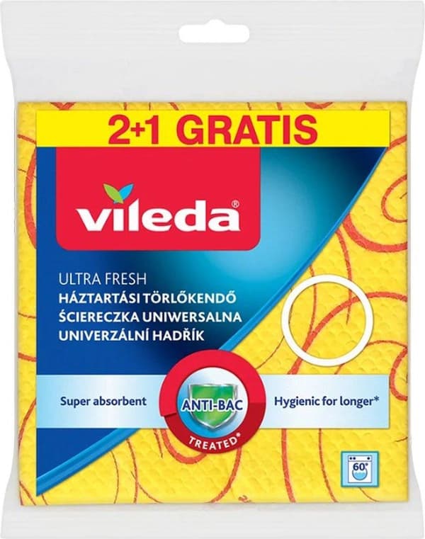 Multi-Surface Cloth VILEDA 3D, 2+1 (gul)