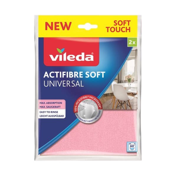 Vileda ACTIFIBRE Soft Universal Mjuk duk 2 st.