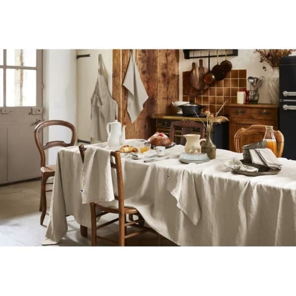 Set med 2 "Soline" handdukar 50 x 70 cm Tvättat linne - Soline Sand