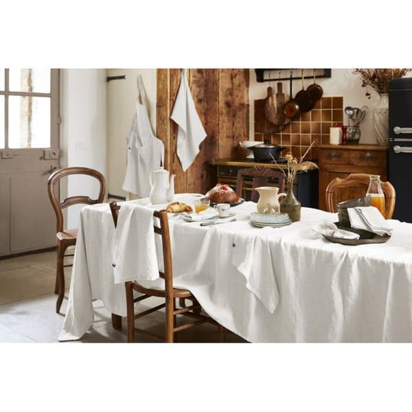 Set med 2 "Soline" handdukar 50 x 70 cm Tvättat linne - Soline Craie