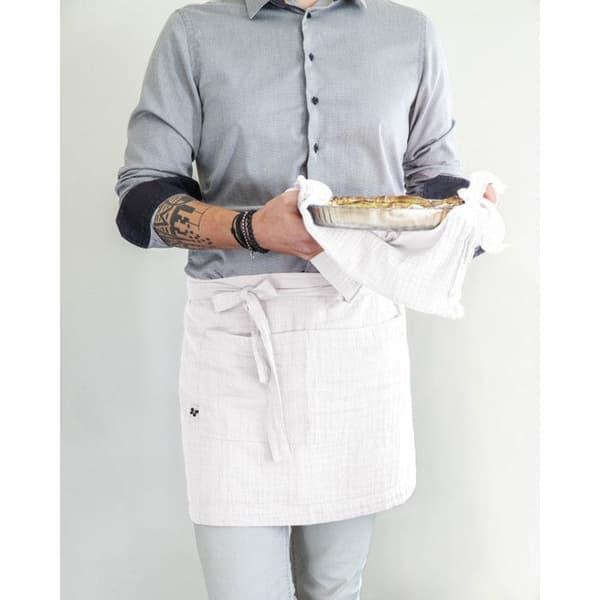 Kockförkläde "Gaïa" 45 x 80 cm "Cotton Gauze" - Gaïa Chantilly