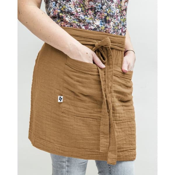 Kockförkläde "Gaïa" 45 x 80 cm "Cotton Gauze" - Gaïa Camel