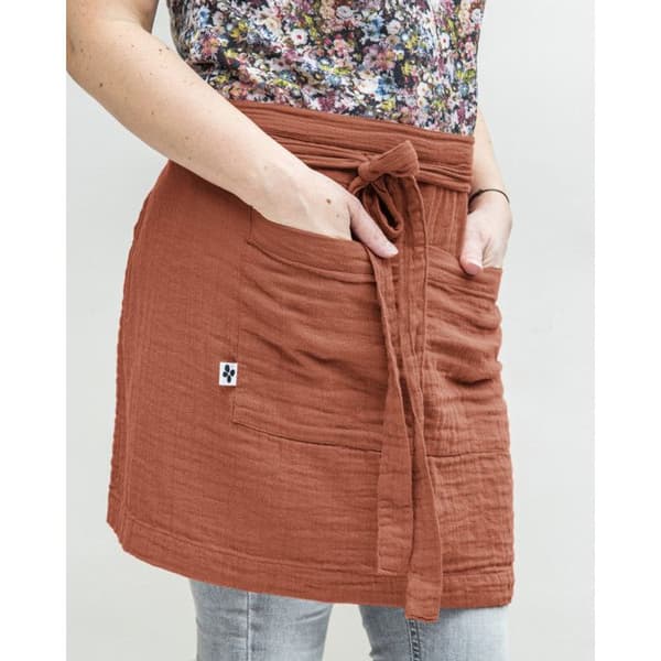 Kockförkläde "Gaïa" 45 x 80 cm "Cotton Gauze" - Gaïa Terracotta