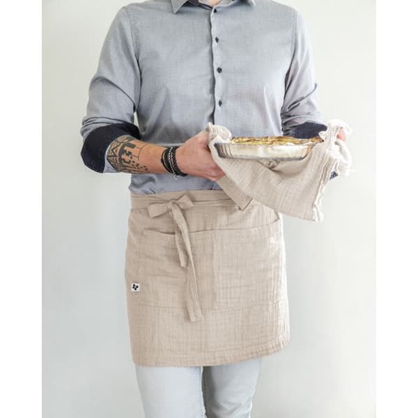 Kockförkläde "Gaïa" 45 x 80 cm "Cotton Gauze" - Gaïa Pampa