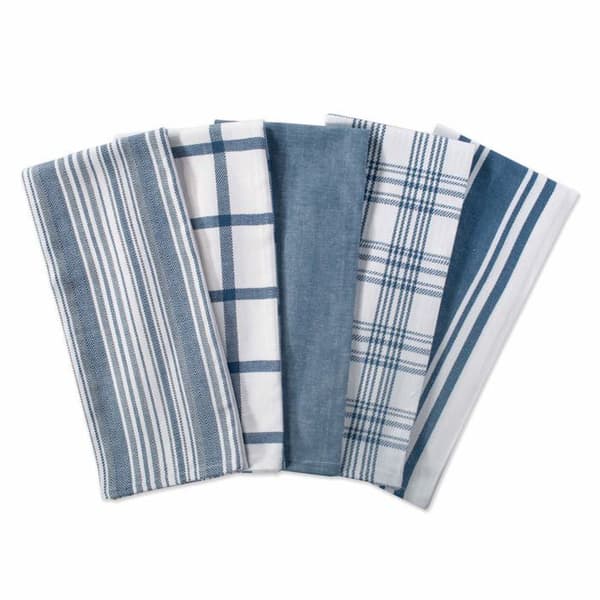 Dii kökshandduk - CAMZ36926 - Weave Assorted kökshandduksset, bomull, stenblå, 18x28