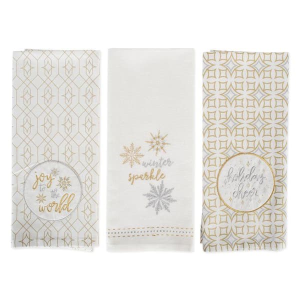Torchon - handduk Dii - CAMZ10710 - Metallduk i bomull Holiday Cheer 18 x 28 cm