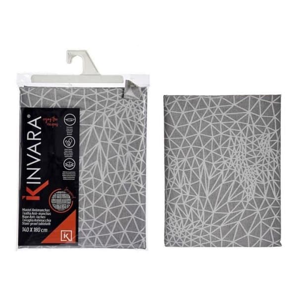 DKD Heminredning Duk Jacquard Abstracto Grey (140 x 180 cm) - 8430852871442