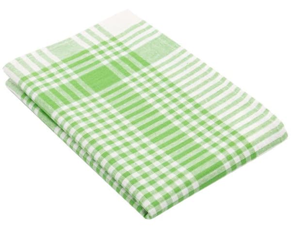 Zollner kökshandduk - 00000438-399 - Set med 5 kökshanddukar, 50x70 cm, Bomull, 180g/m, Rutiggrön