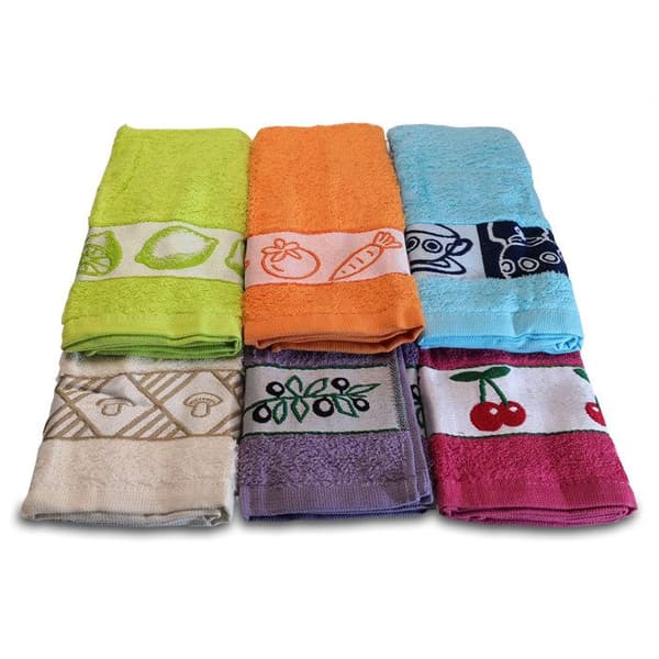 Set om 12 kökshanddukar i 100 % bomullssvampar 50 x 45 cm Briebe PC12B Multikolor 393065