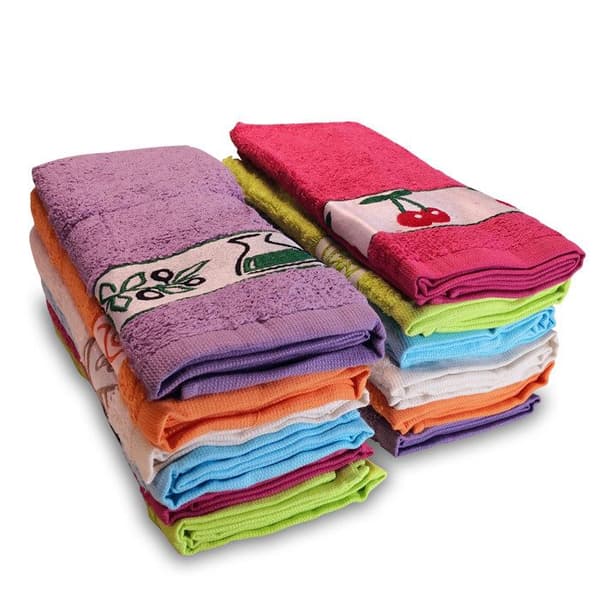 Set om 12 kökshanddukar i 100 % bomullssvampar 50 x 45 cm Briebe PC12B Multikolor 393065