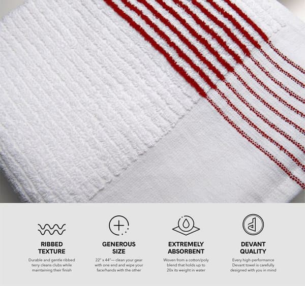 Handduk - handduk framför sporthanddukar - DVCDY2244RD-WHT