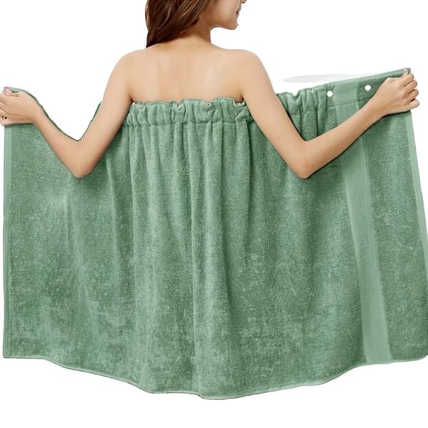 Badekåbe Towel, Super Blød Bambusfiber, Hurtigttørrende Design,Grøn