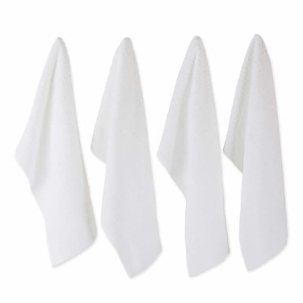 Handduk - handduk Dii - CAMZ32695 - Set med präglade handdukar, Bomull, Enfärgad vit, 38,1 x 66 cm