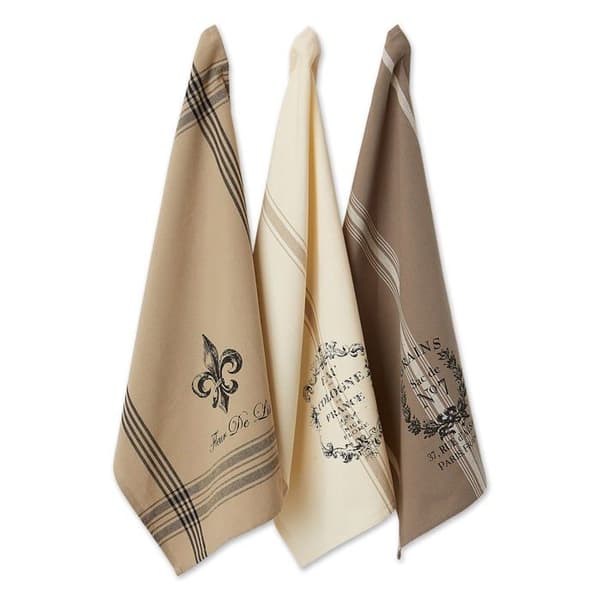 Dii - COSD35174 - Fransk stil Ensemble de 3 kökshanddukar 45,7 x 71,1 cm Assorterade franska mönster
