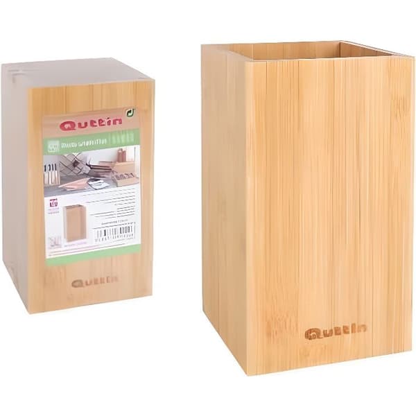 Quttin - Quttin Natural Bamboo Köksredskapsburk (10,5 x 10,5 x 18 cm)